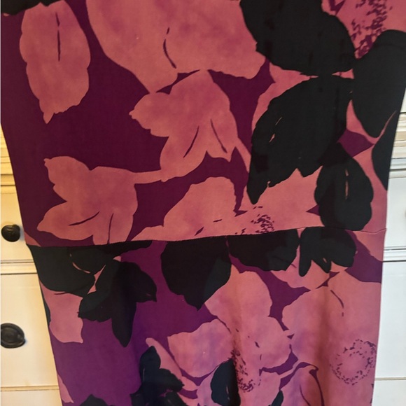 CAbi Purple and Black Floral Long Sleeve Dress - Picture 5 of 6